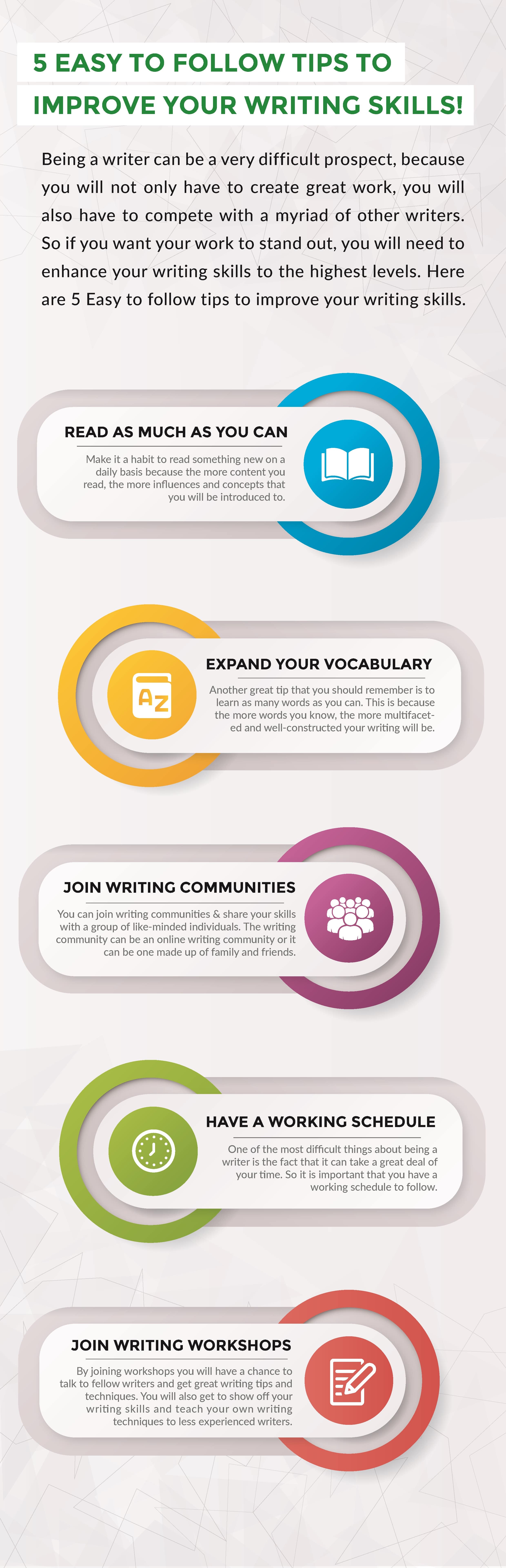 5 Easy to Follow Tips to Improve Your Writing Skills!